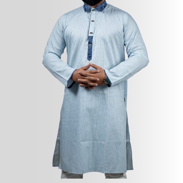Khalifa'z Gridline Azure Panjabi