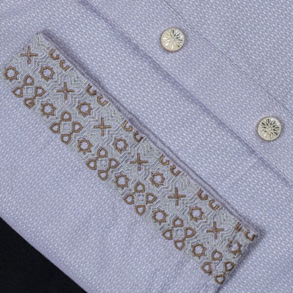 Khalifa'z Lavender Tapestry Panjabi - Image 3