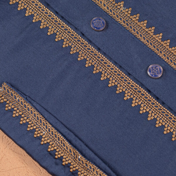 Khalifa'z Royal Indigo Embroidered Panjabi - Image 3