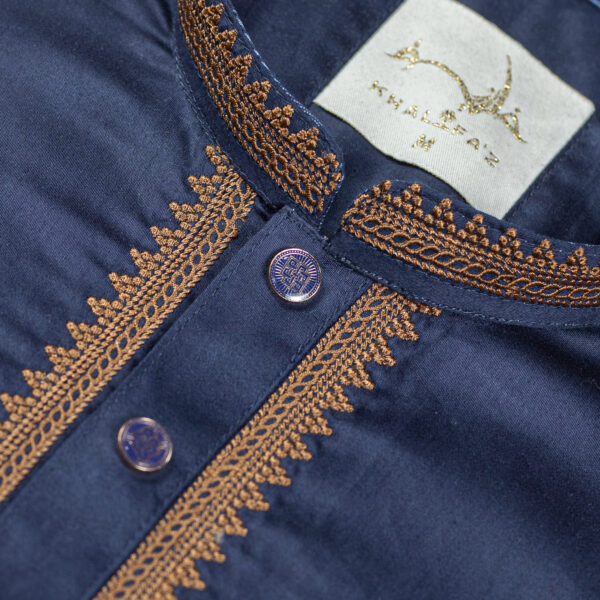 Khalifa'z Royal Indigo Embroidered Panjabi - Image 2