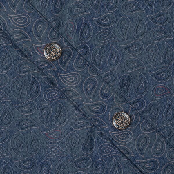Khalifa'z Indigo Paisley Panjabi - Image 3