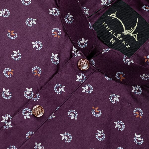 Khalifa'z Crimson Floret Panjabi - Image 2